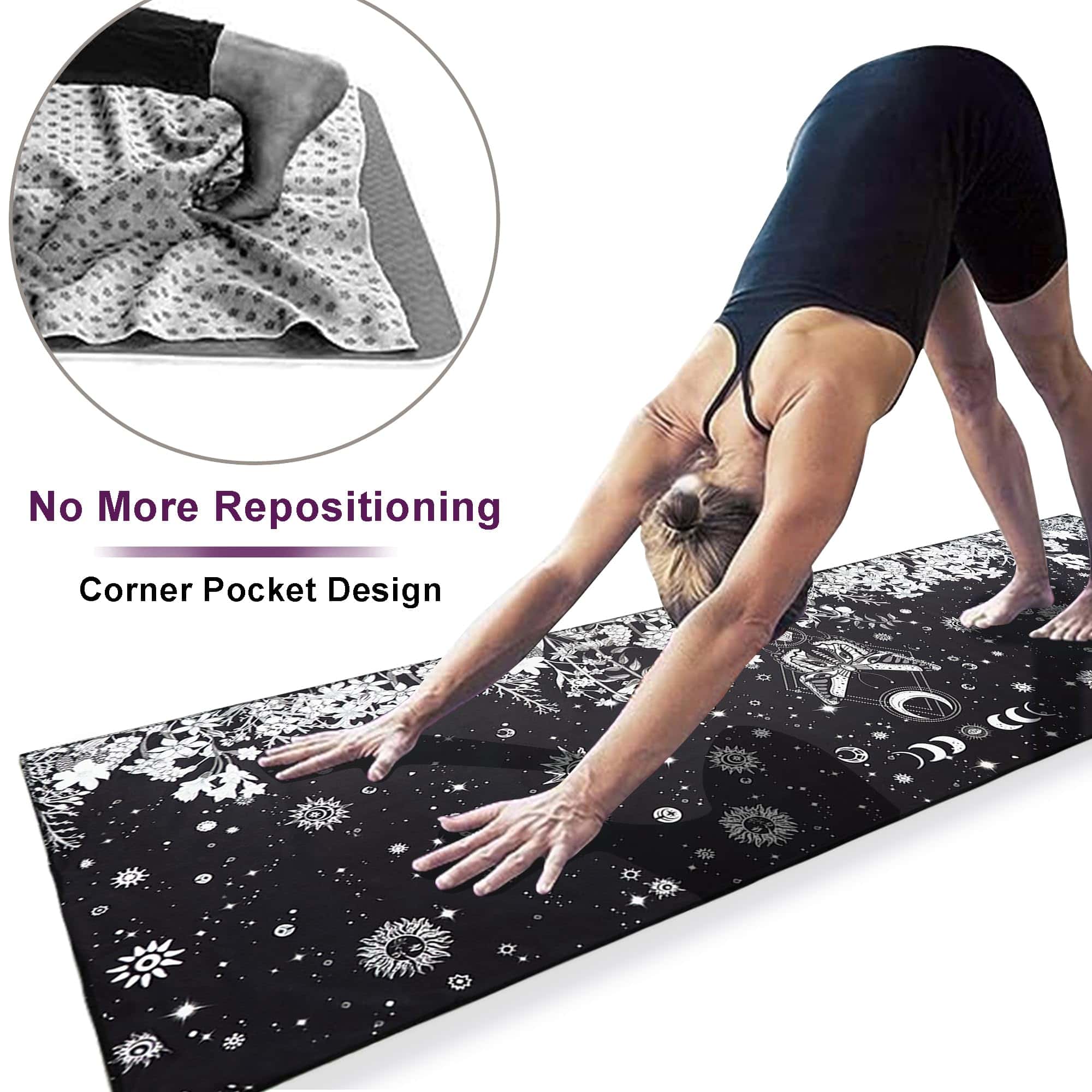 Toalla de yoga con bolsillos en las esquinas -Gótico - Imagen 5