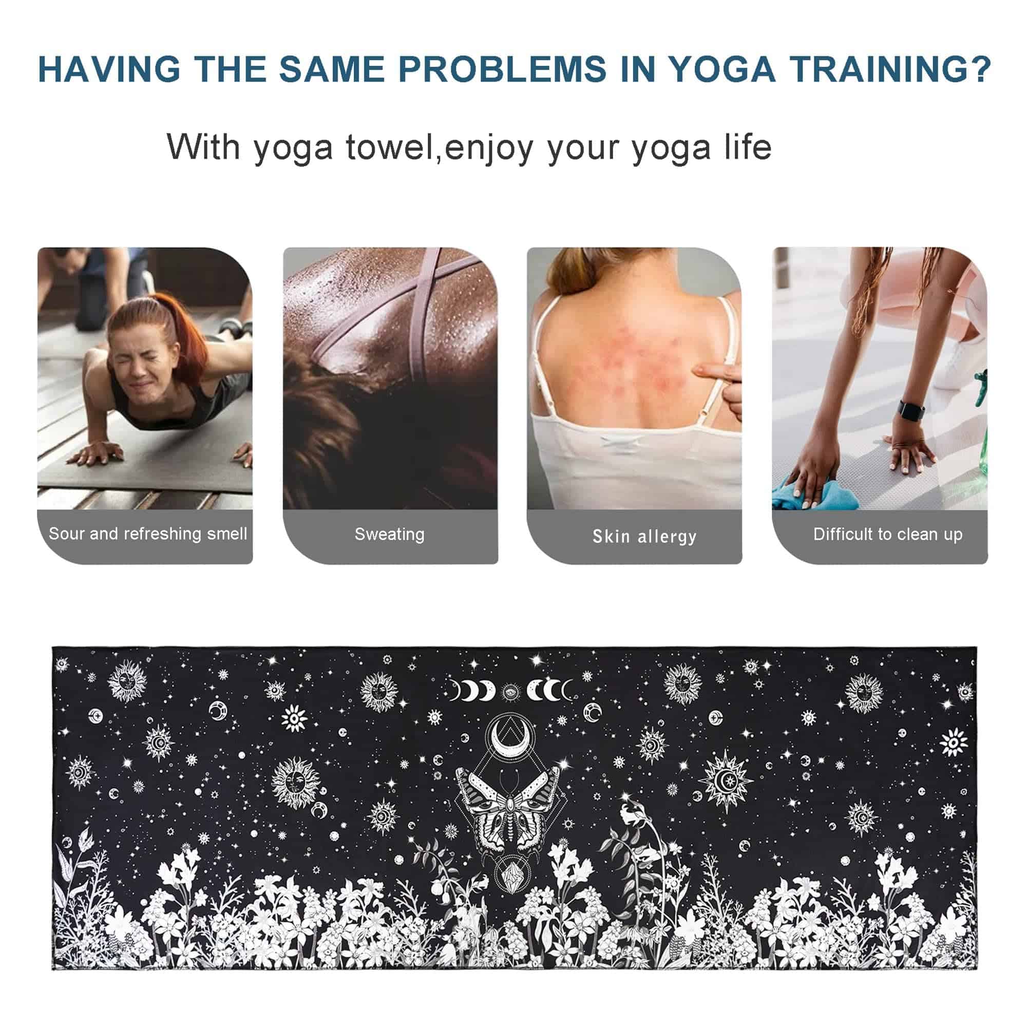 Toalla de yoga con bolsillos en las esquinas -Gótico - Imagen 7