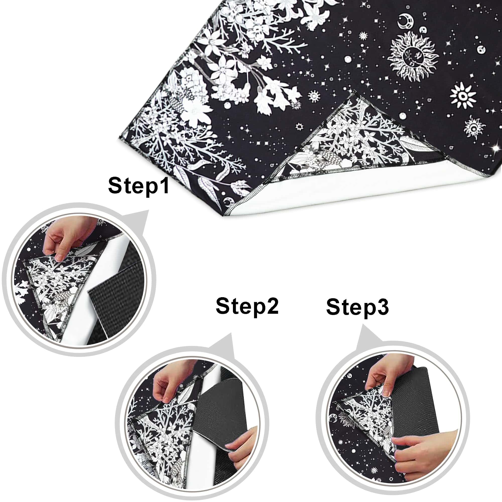 Toalla de yoga con bolsillos en las esquinas -Gótico - Imagen 4