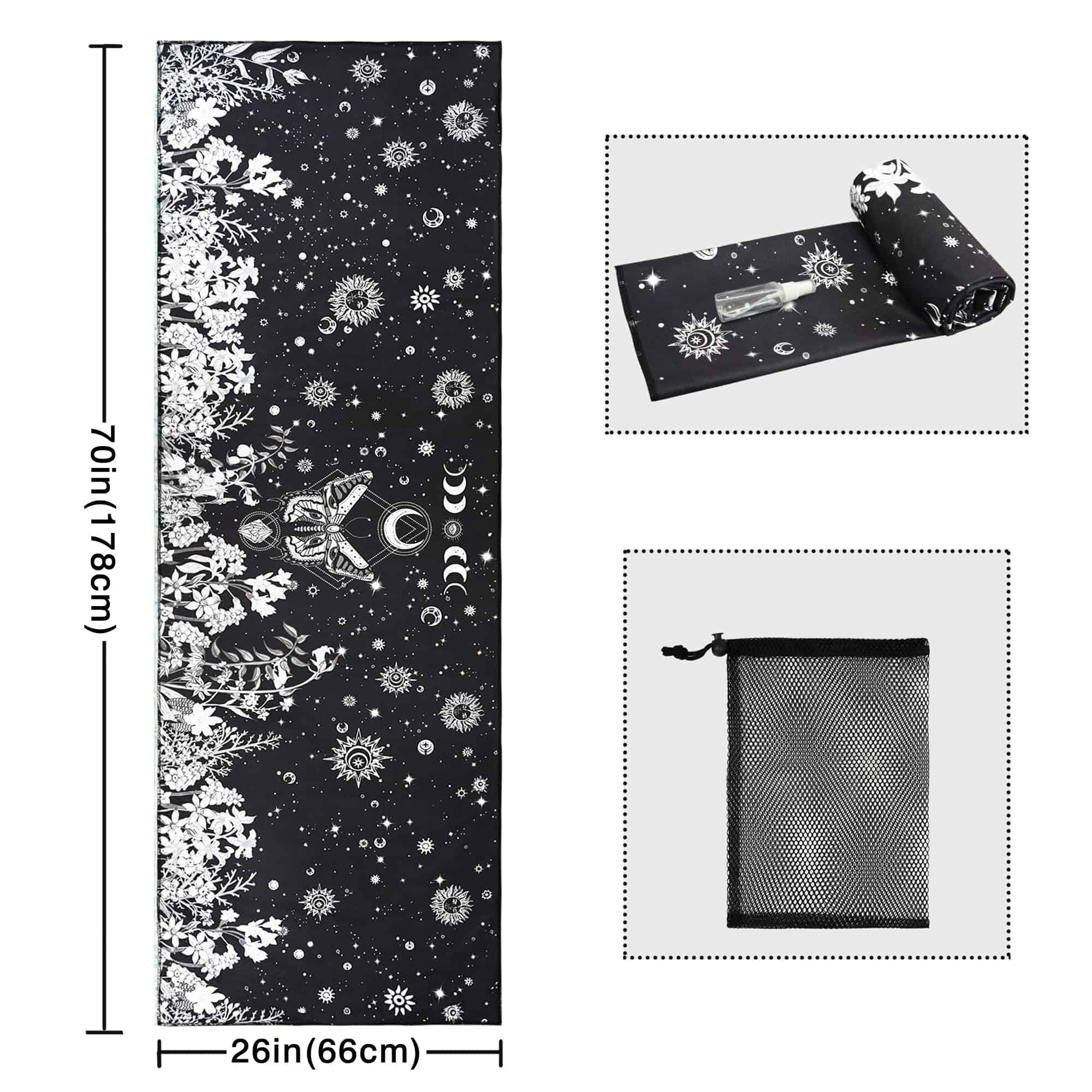 Toalla de yoga con bolsillos en las esquinas -Gótico - Imagen 3