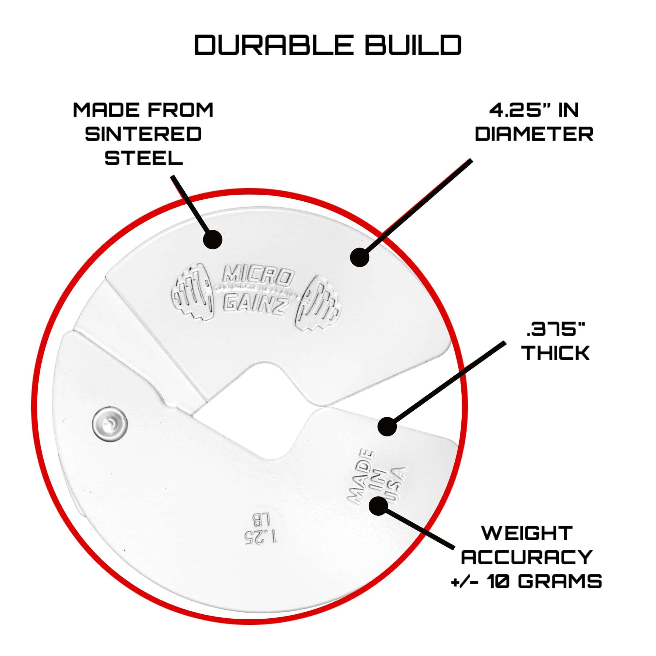 Micro Gainz Placa de Peso Fraccional para Mancuernas de - Imagen 4