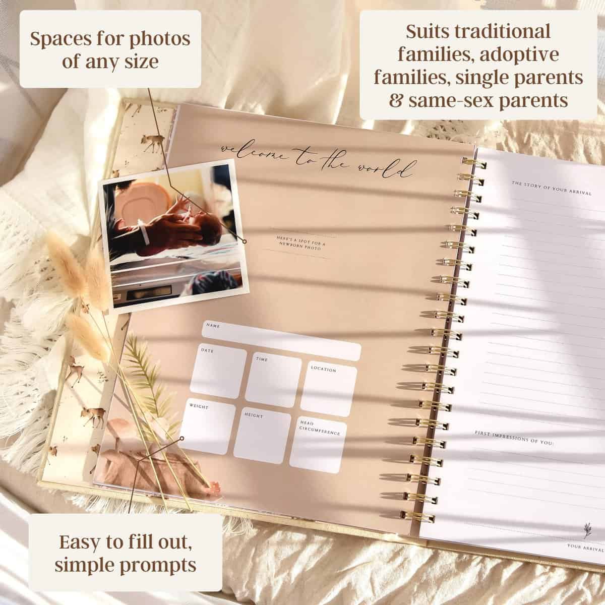 Libro de recuerdos unisex Peachly para bebé | Libro de bebé - Imagen 5