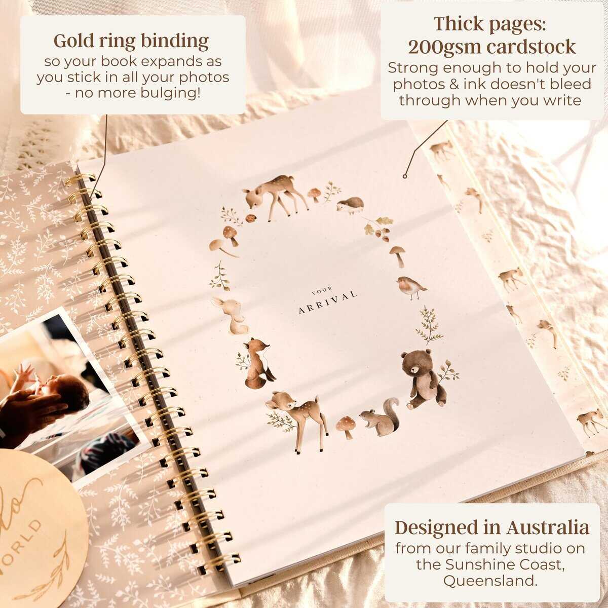 Libro de recuerdos unisex Peachly para bebé | Libro de bebé - Imagen 4