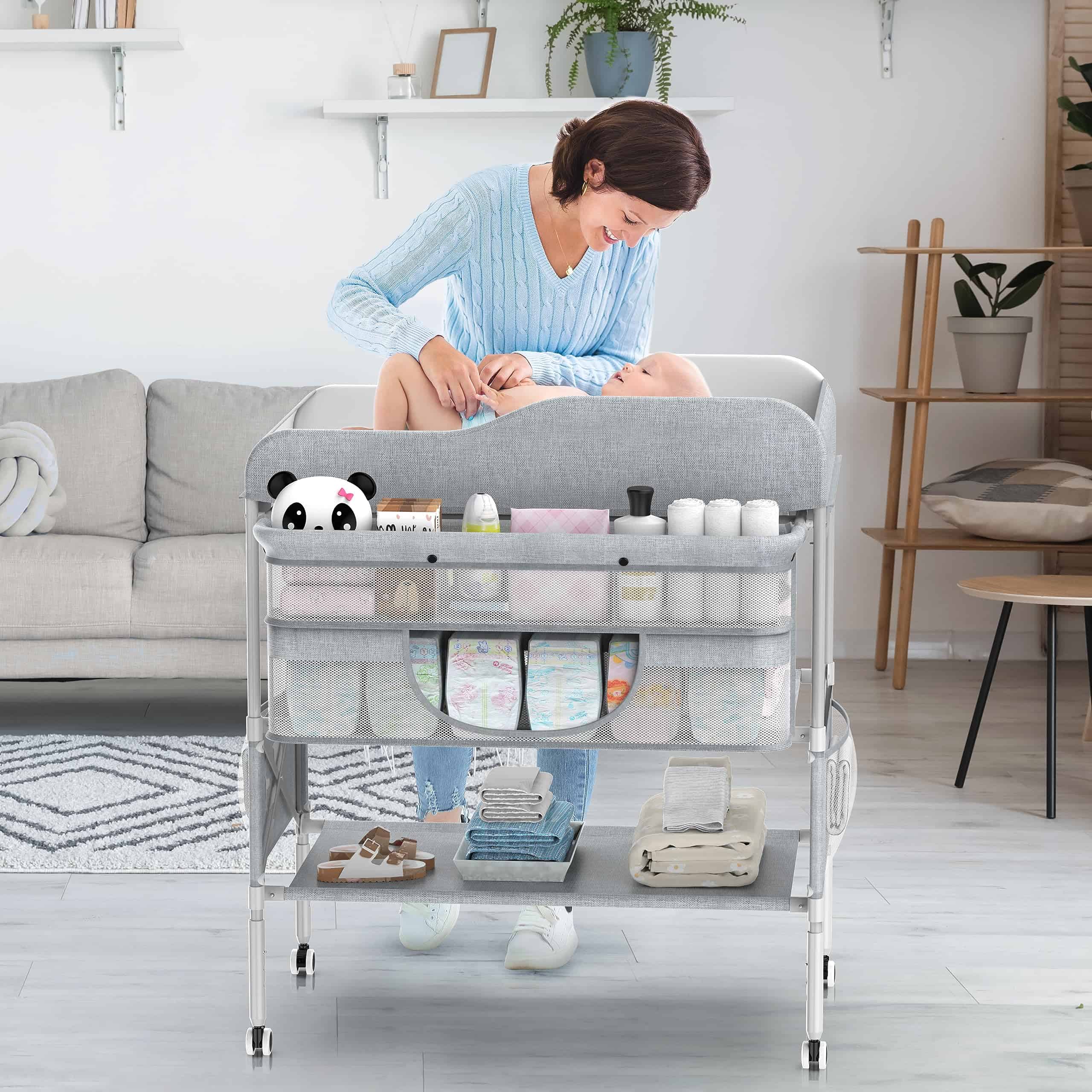 Mesa Cambiadora Portátil para Bebés, Mesa Cambiadora - Imagen 8