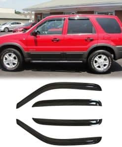 Deflector de ventana lateral resistente al -Negro