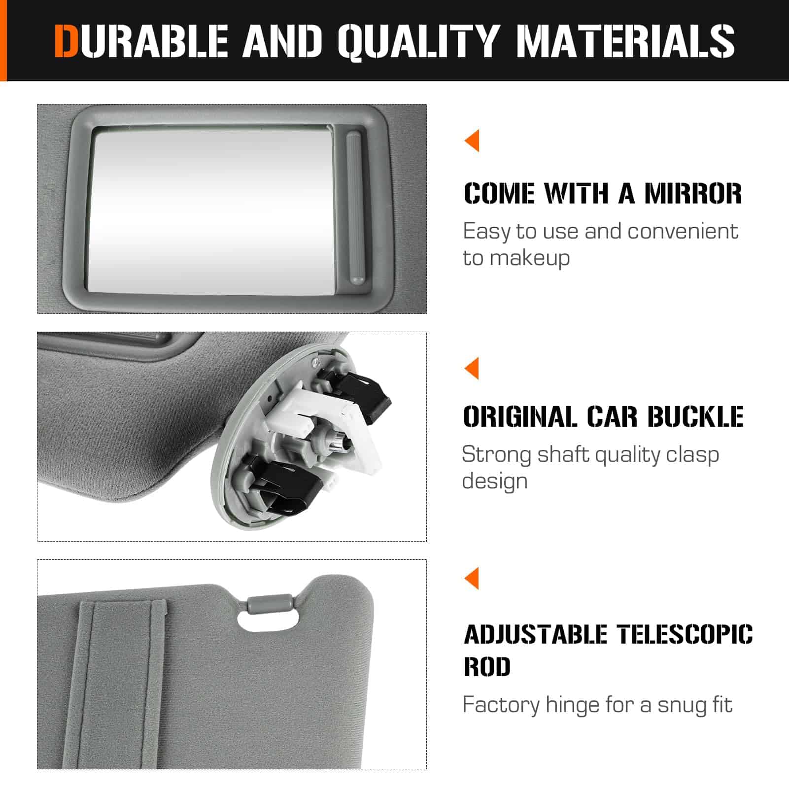 Visera del Sol Izquierda y Derecha con Luz para Toyota - Imagen 3