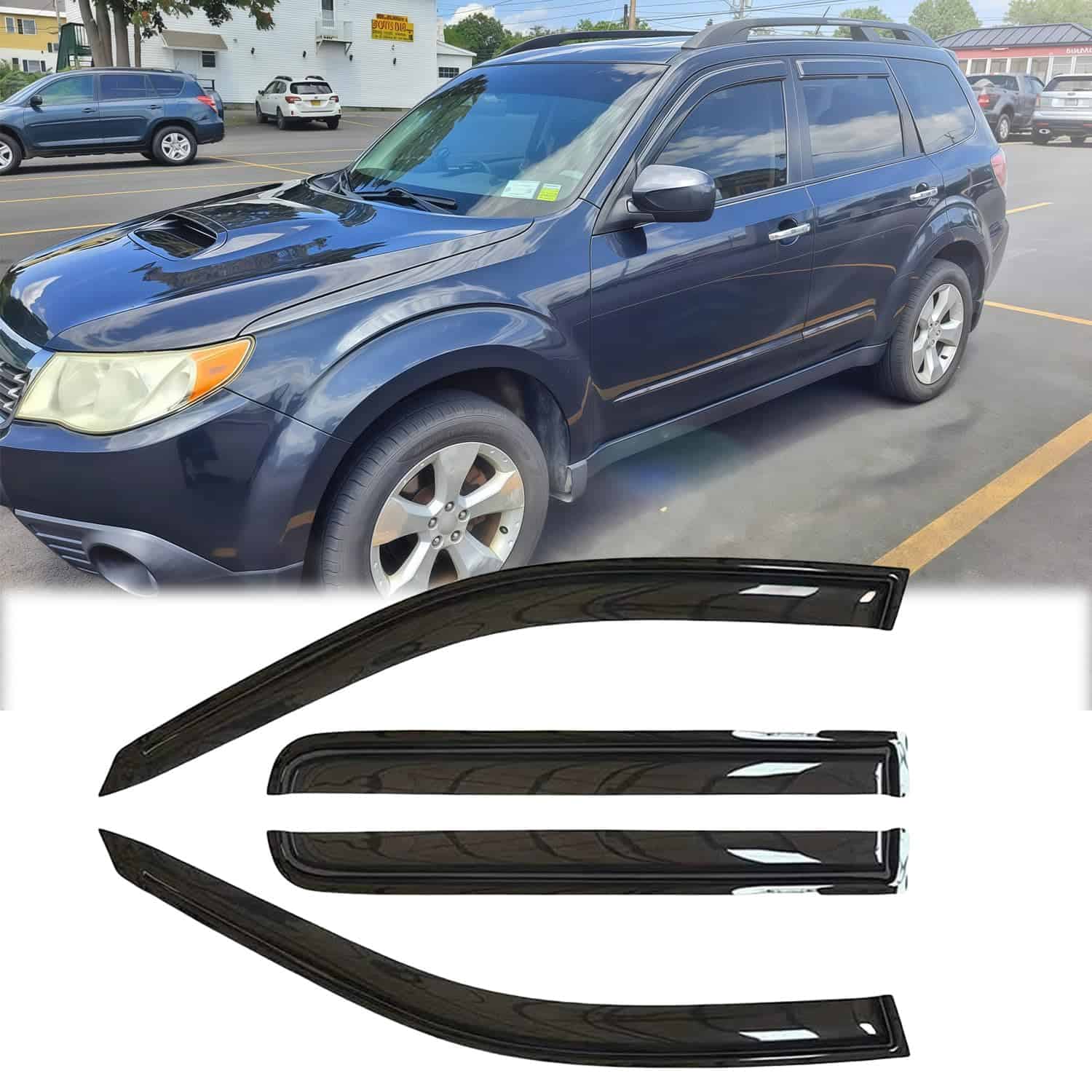 Deflector de ventana lateral impermeable a prueba de sol y