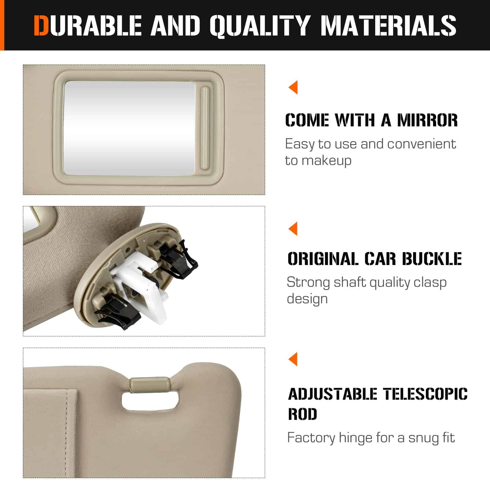 Visera para el Sol Izquierda y Derecha con Luz para Toyota - Imagen 3