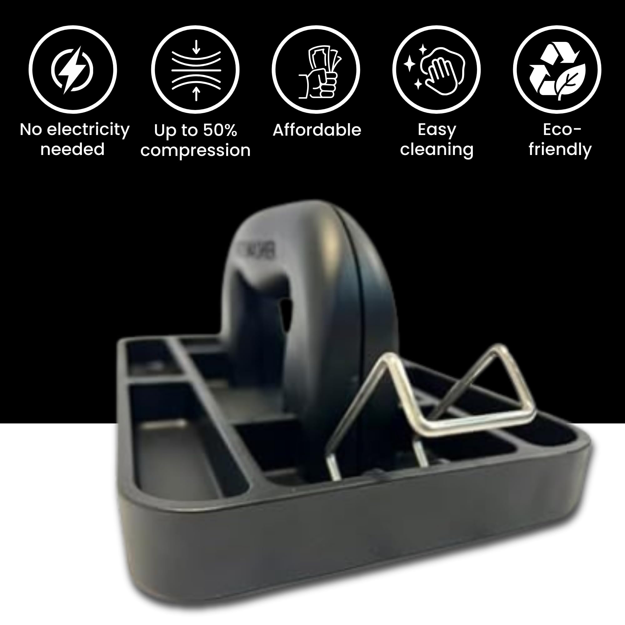 Compactador de Basura Manual Waste Smasher - Negro, Apto - Imagen 10