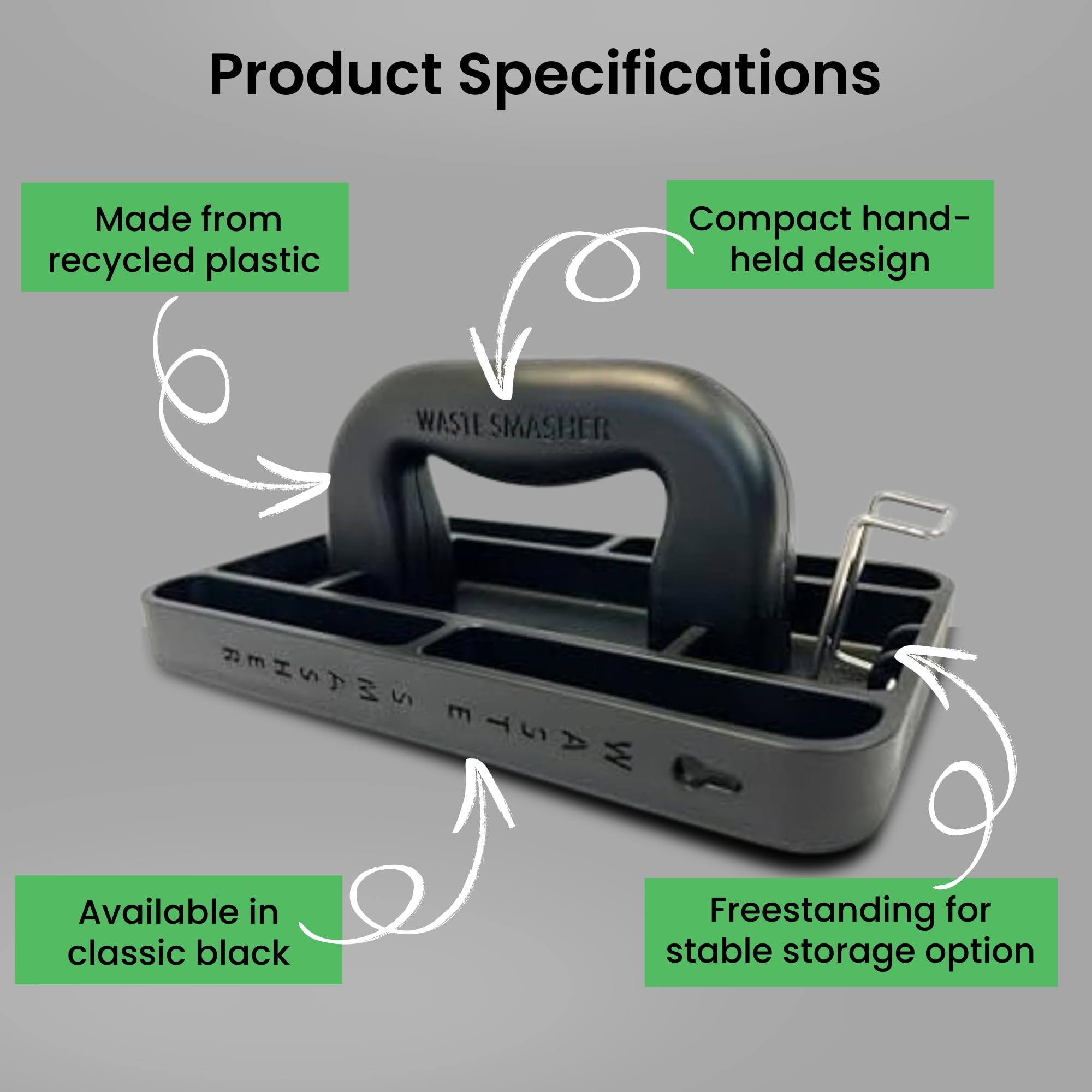 Compactador de Basura Manual Waste Smasher - Negro, Apto - Imagen 8