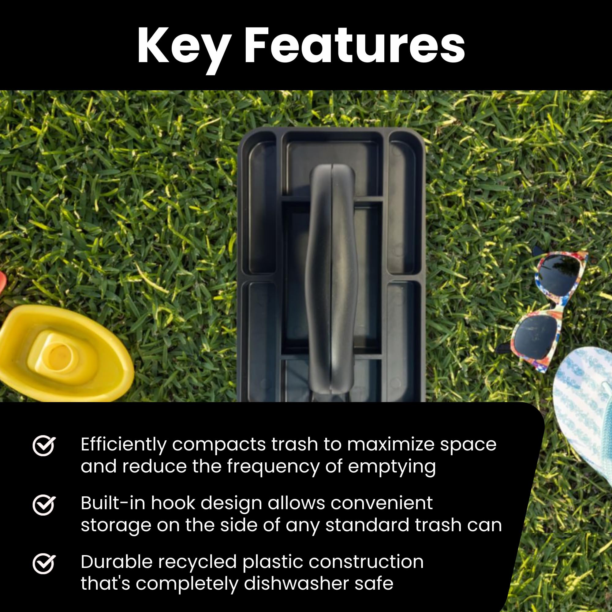 Compactador de Basura Manual Waste Smasher - Negro, Apto - Imagen 7