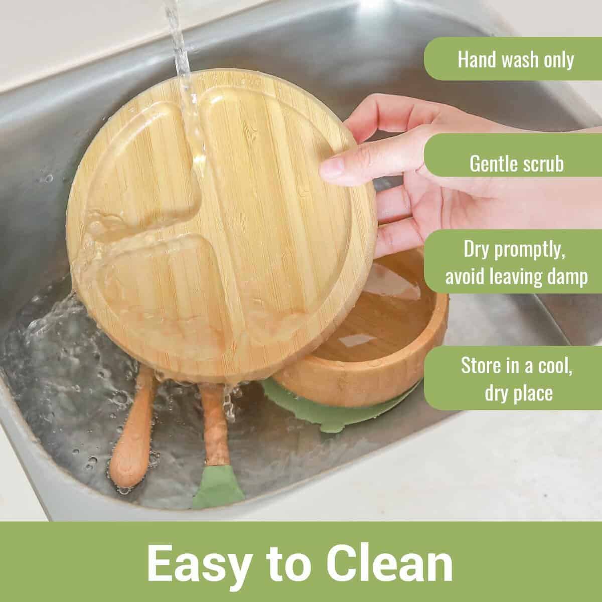 Set de Platos de Bambú alohaBliss para Bebés - Platos con - Imagen 7