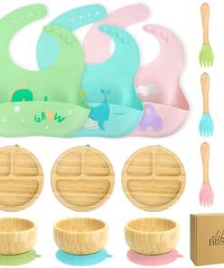 Set de Platos de Bambú alohaBliss para Bebés - Platos con