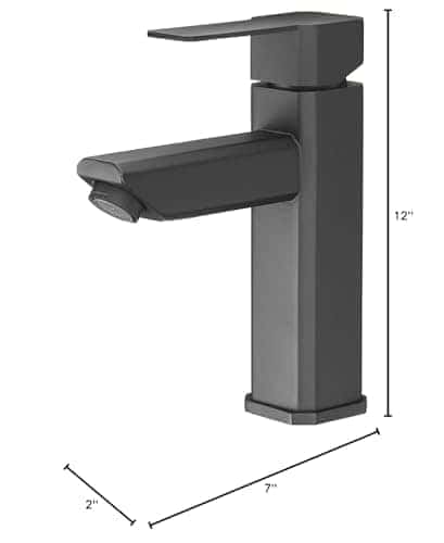 Grifo de lavabo angular moderno para RV -Negro Mate - Imagen 9