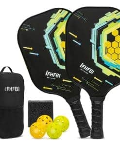Juego de 2 palas de pickleball IFHFBI, palas de fibra de