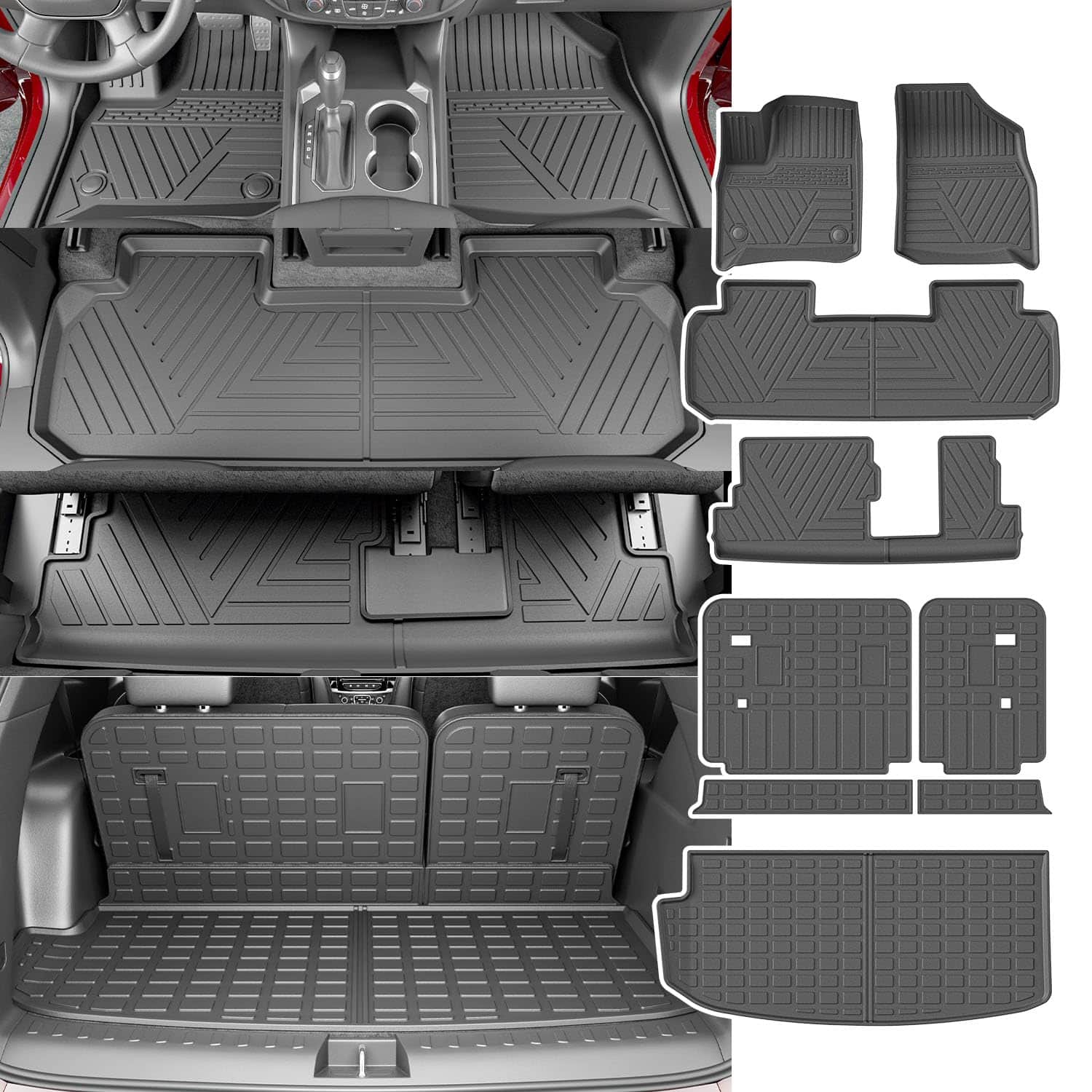 Powoq Alfombra para 8 Asientos Compatible con Chevy