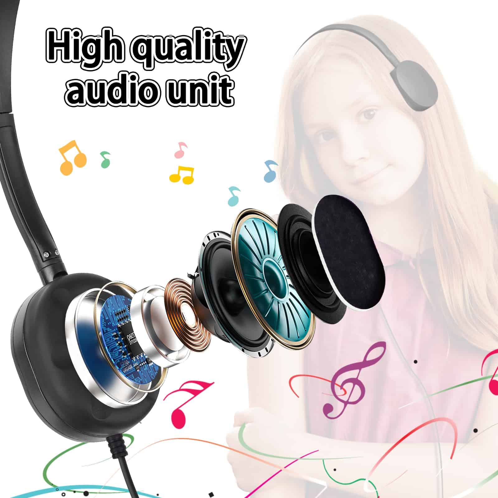 Auriculares para niños a granel TJZXGUI 24 Pack para salón - Imagen 5