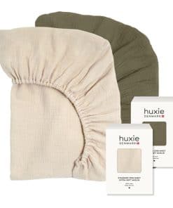 Sábanas de cuna - Sábana ajustable de -Fog/Sage Green