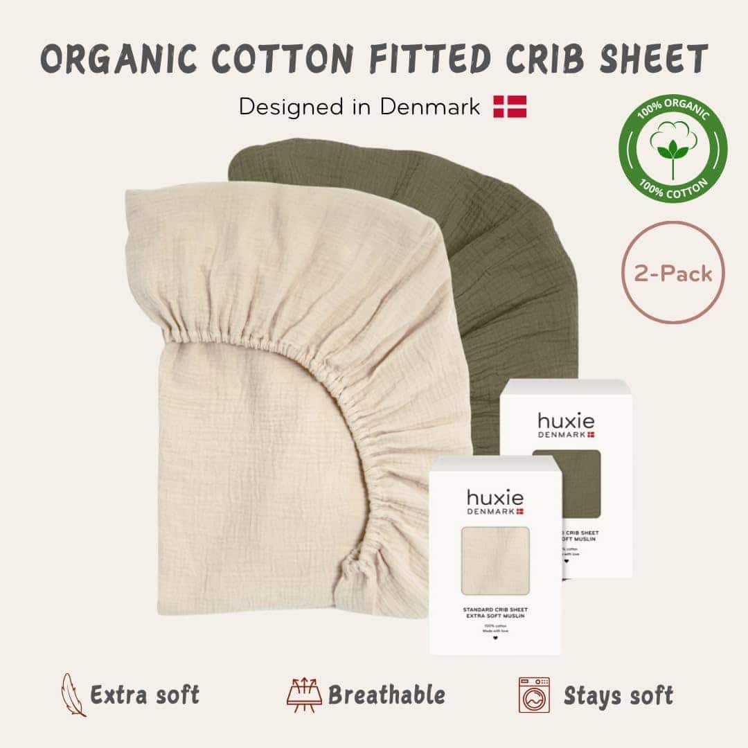 Sábanas de cuna - Sábana ajustable de -Fog/Sage Green - Imagen 4