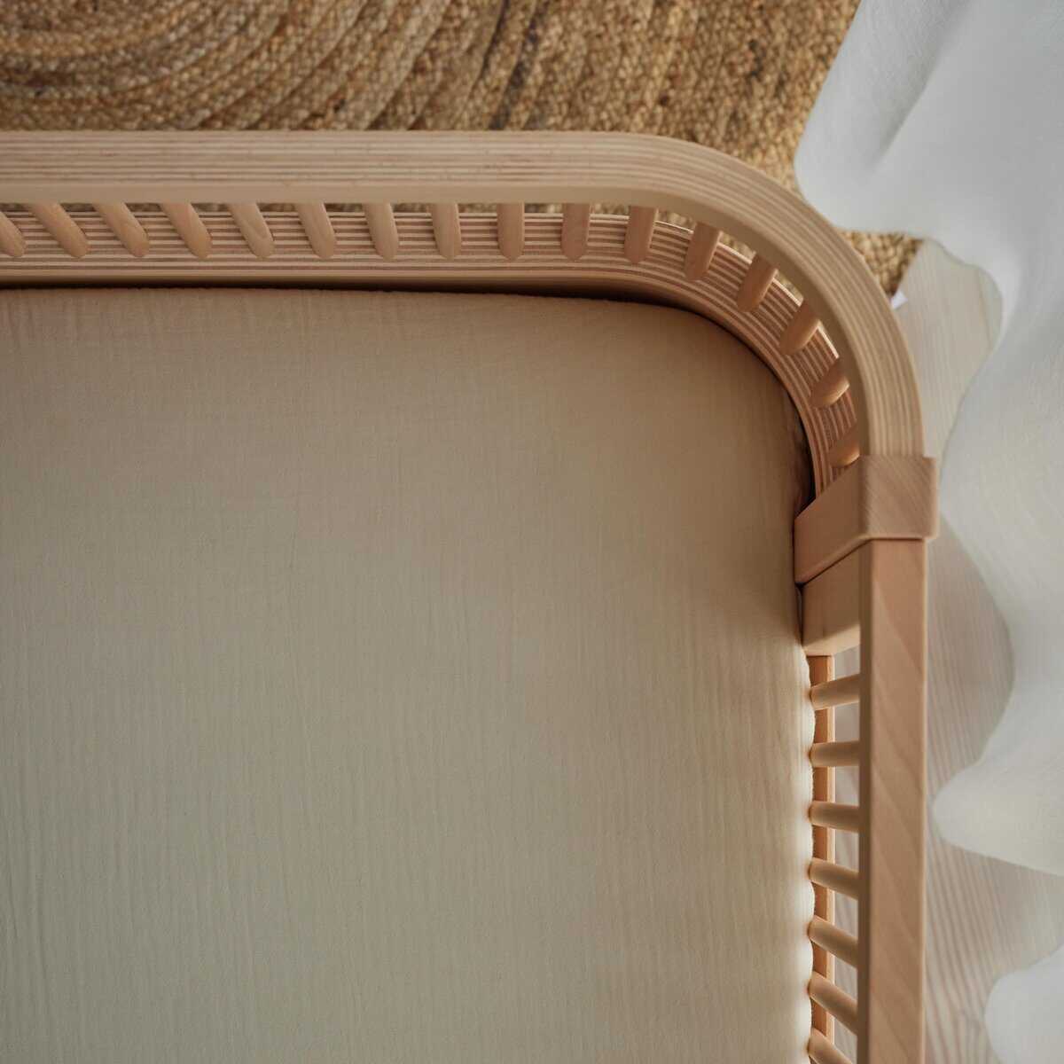 Sábanas de cuna - Sábana ajustable de -Fog/Sage Green - Imagen 10