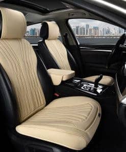 Funda de asiento delantero de cuero BWTJF Pack de 2,