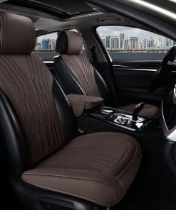 Fundas de asiento delanteras de cuero BWTJF, protectores de