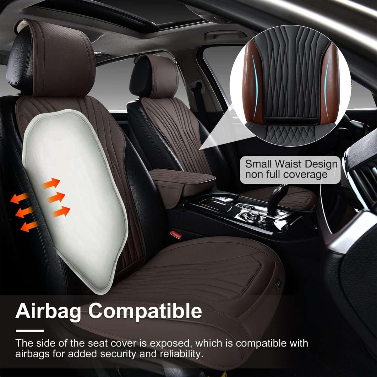 Fundas de asiento delanteras de cuero BWTJF, protectores de - Imagen 5