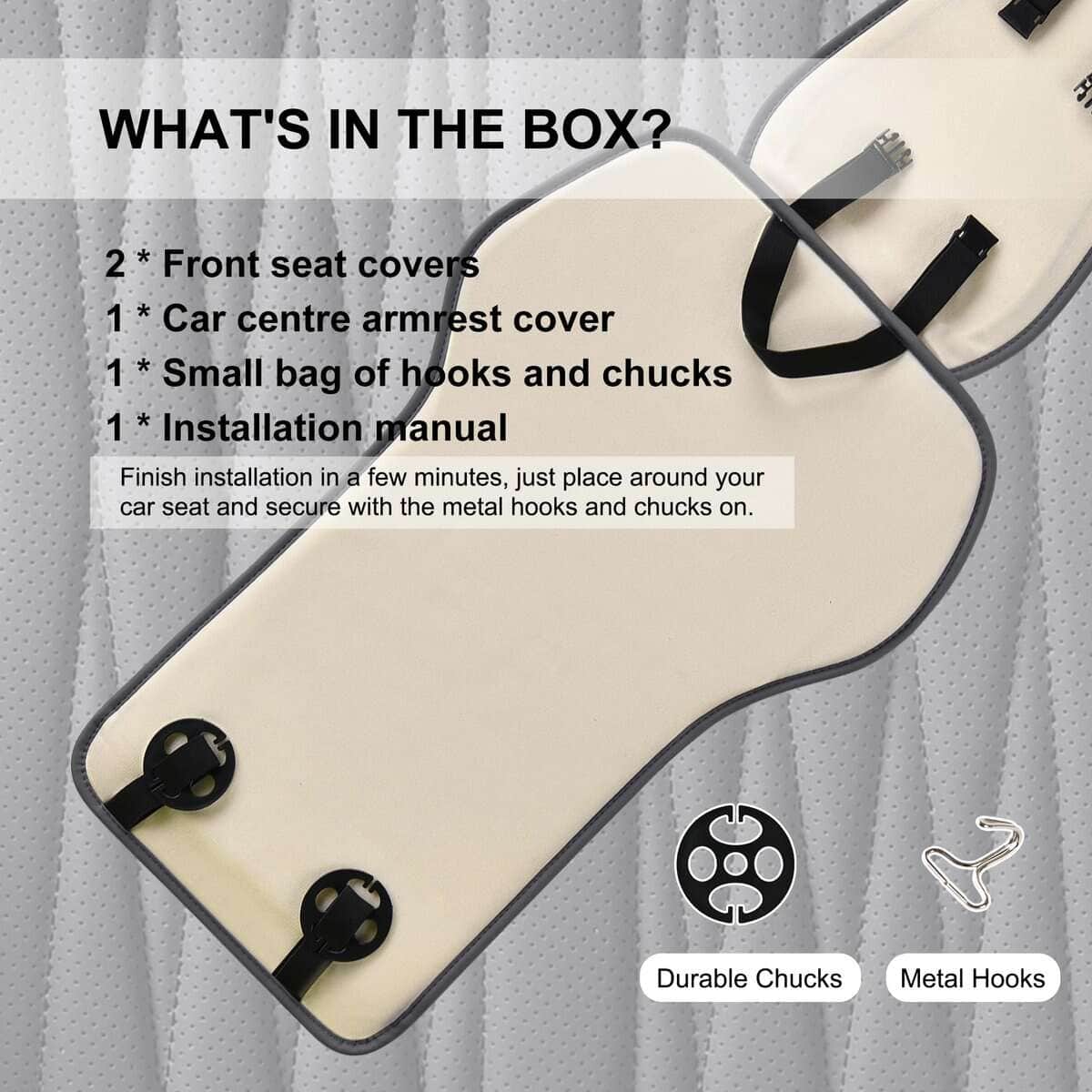 Cubre Asientos de Coche Delanteros de Cuero BWTJF, Juego de - Imagen 9