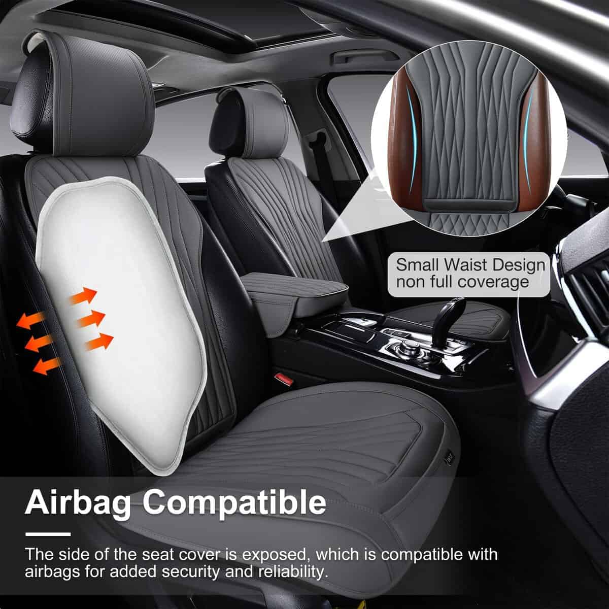 Cubre Asientos de Coche Delanteros de Cuero BWTJF, Juego de - Imagen 6