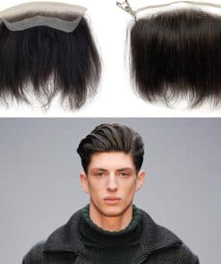 Voloria Hombres peluca capilar de frente de HD invisible