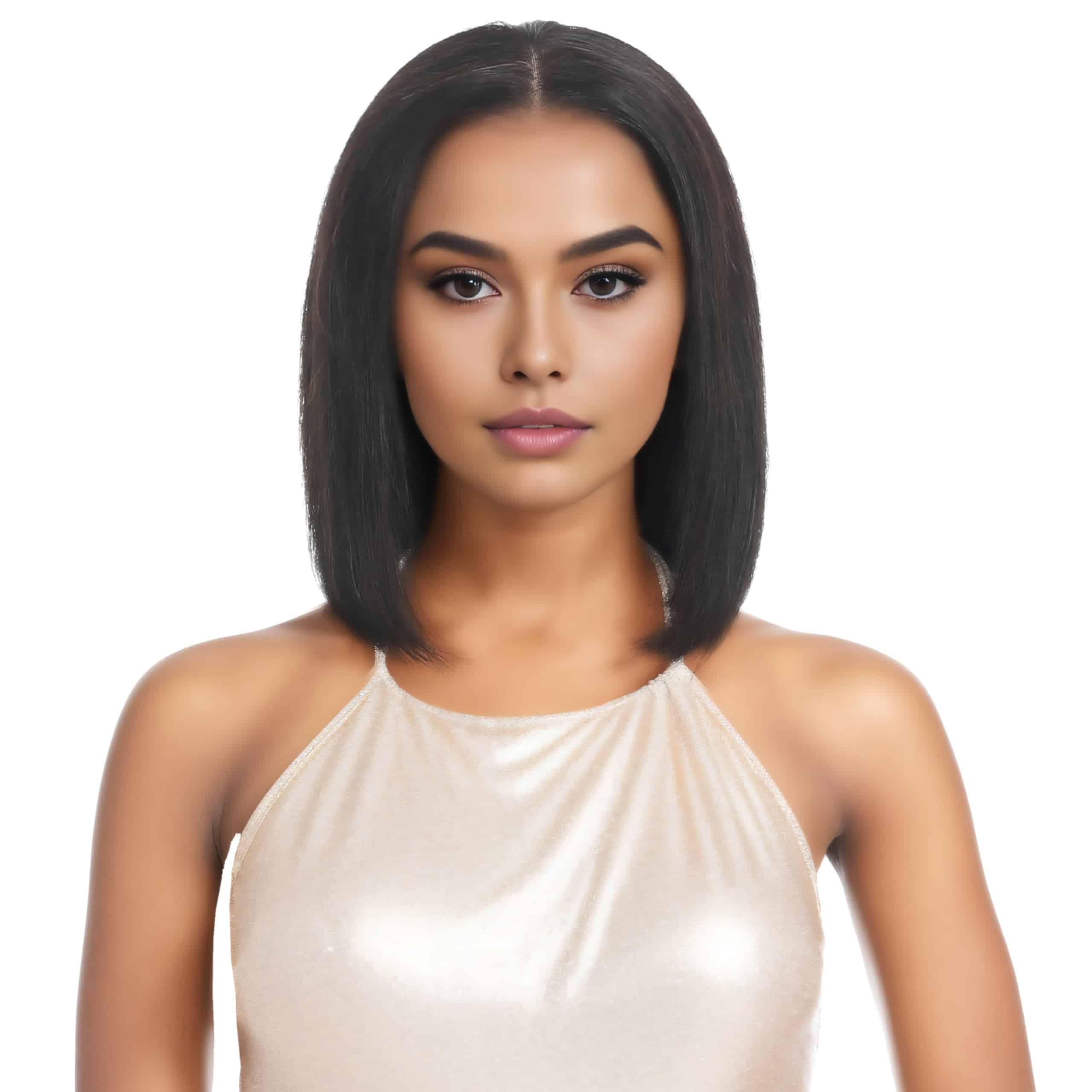 Peluca de Bob de 10 Pulgadas de Cabello Humano Real FUTAI - - Imagen 4