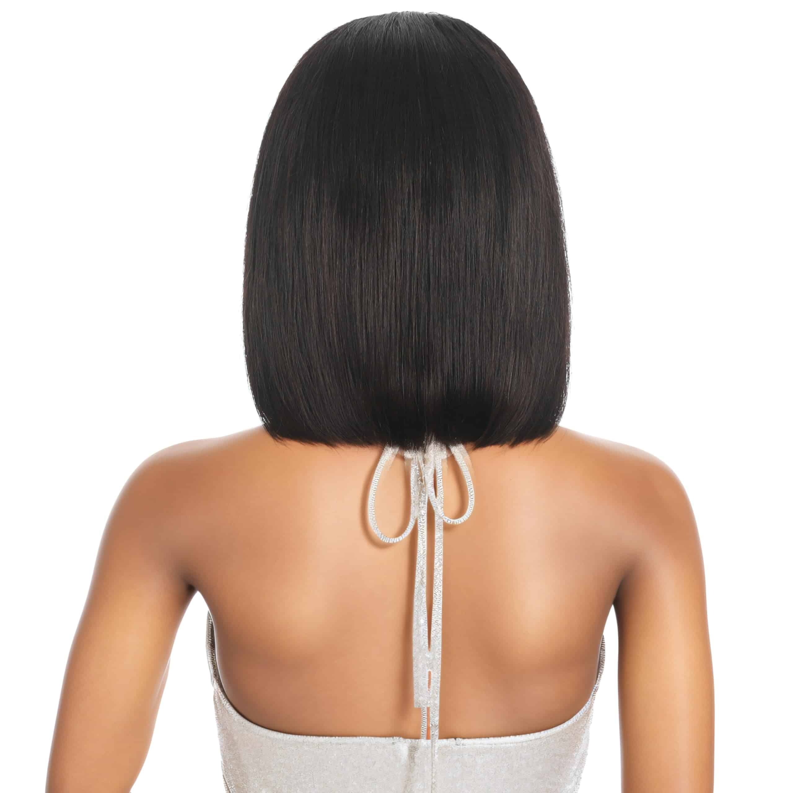 Peluca de Bob de 10 Pulgadas de Cabello Humano Real FUTAI - - Imagen 3