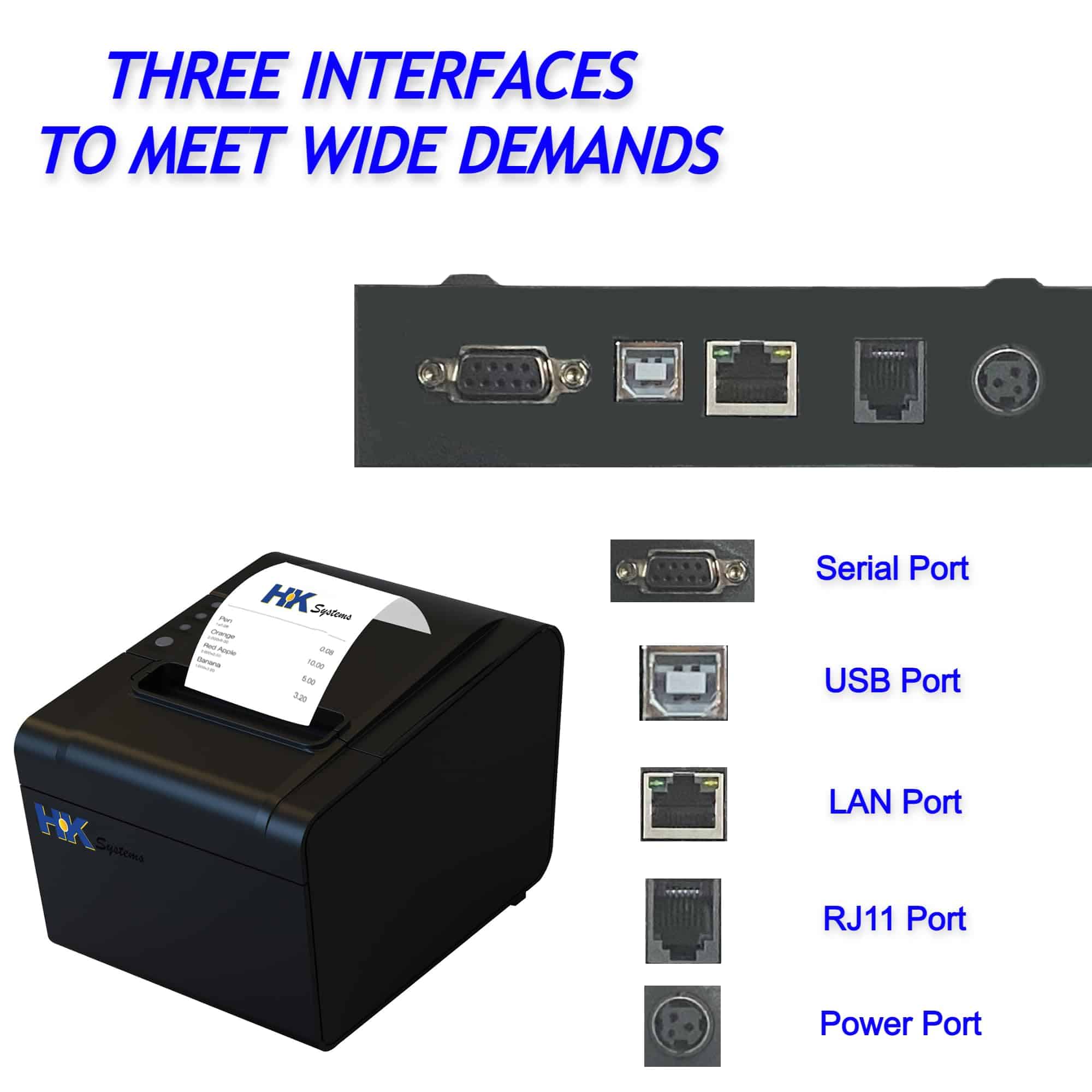 HK SYSTEMS RP326, Impresora POS, 80mm USB Térmica de - Imagen 5