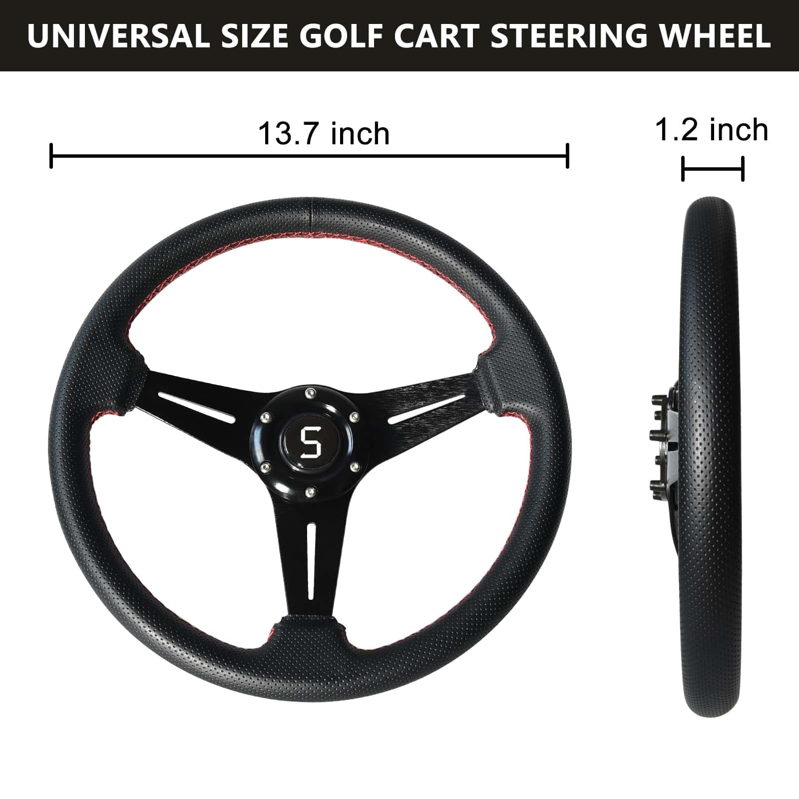 Volante Shu-Ran para Club Car EZGO Yamaha, 13.7"/350mm - Imagen 4