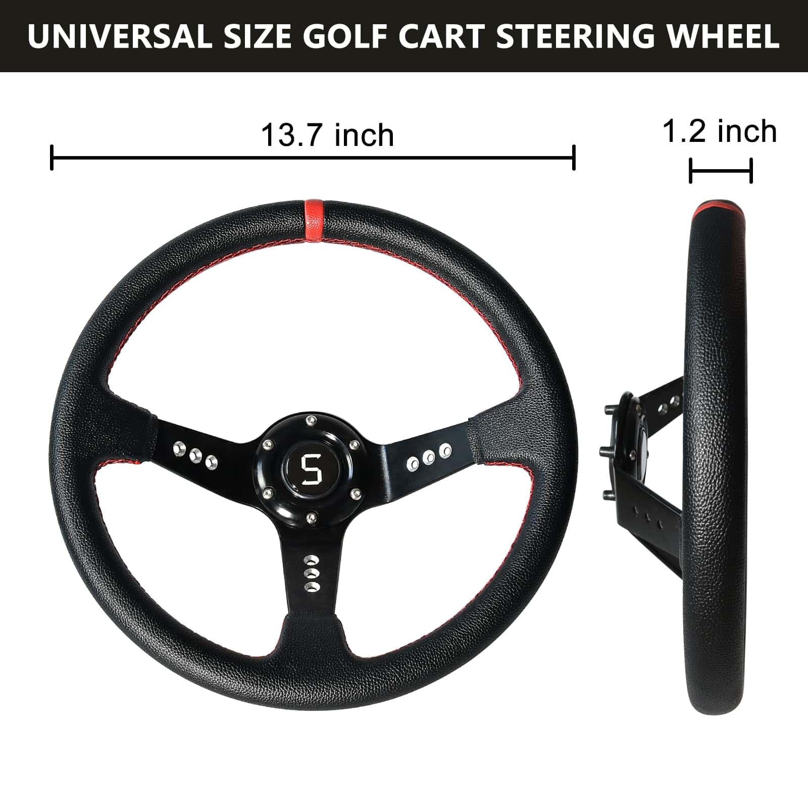 Volante Universal para Carritos de Golf Shu-Ran 13.7"/350mm - Imagen 4
