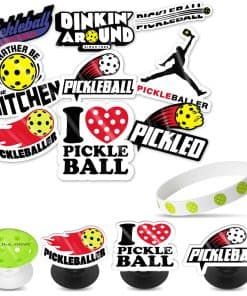 Set de Calcomanías 3D de Pickleball - 4 Calcomanías en 3D