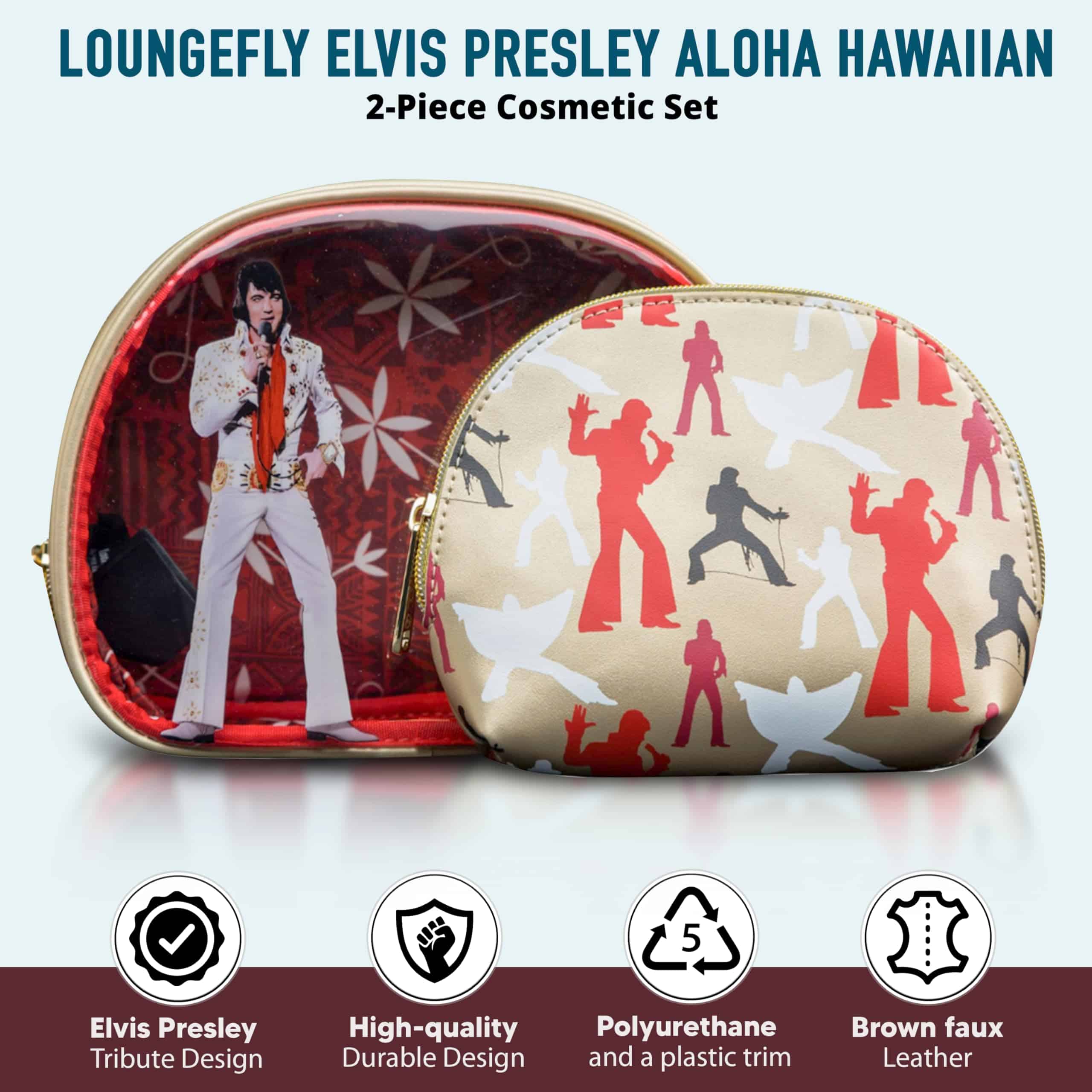 Set de 2 piezas Loungefly Elvis Presley Aloha Hawaiian - Imagen 3