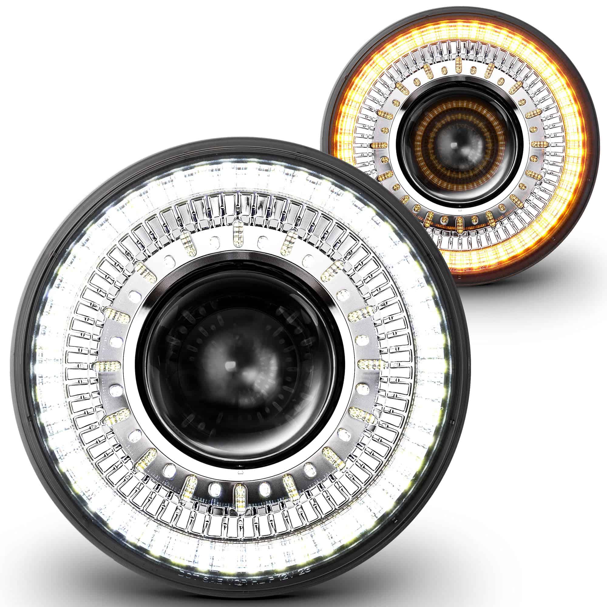 Faros LED redondos de 7 pulgadas TRUE MODS cromados H6024