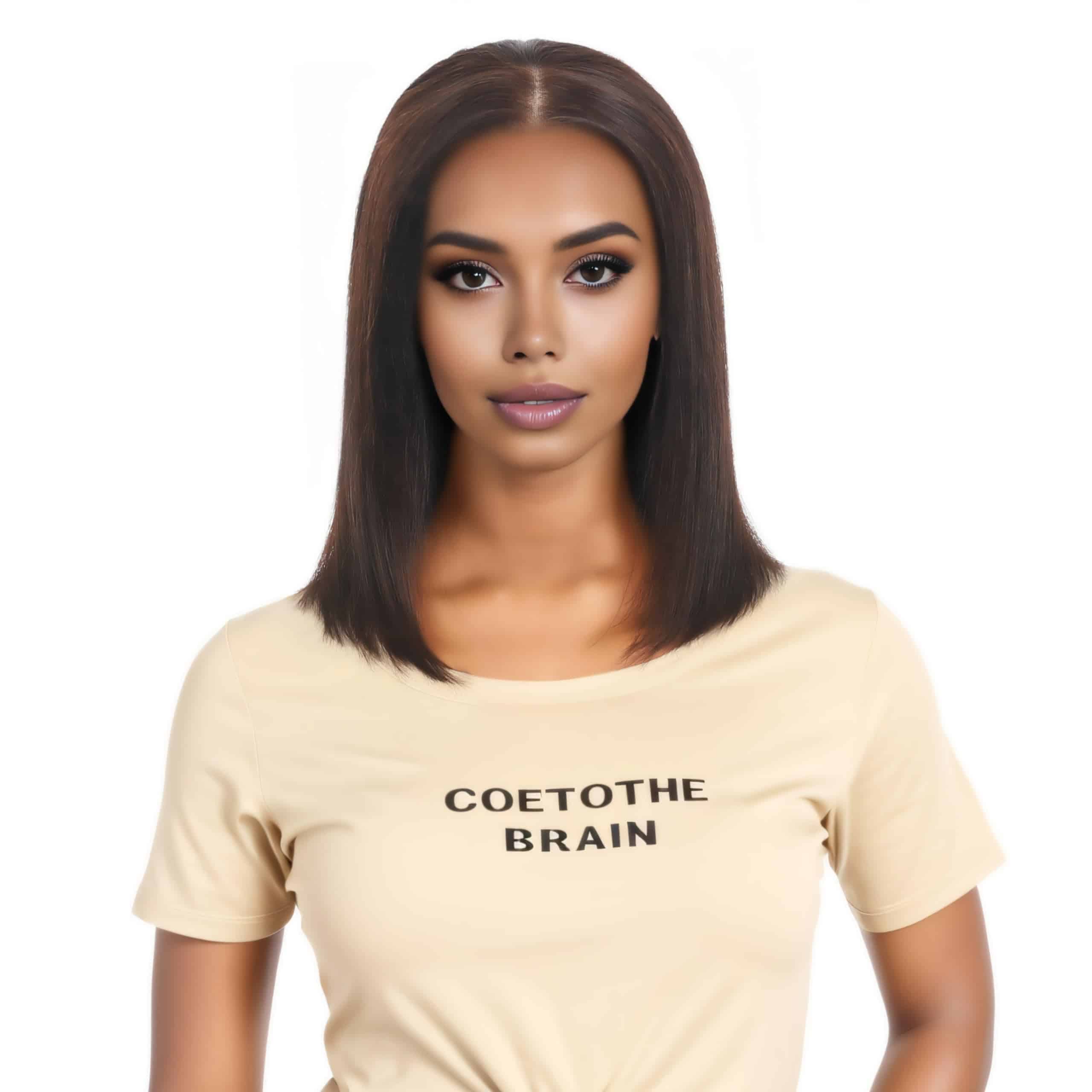 Pelucas Bob LECIPO de 12 Pulgadas de Cabello -Marrón