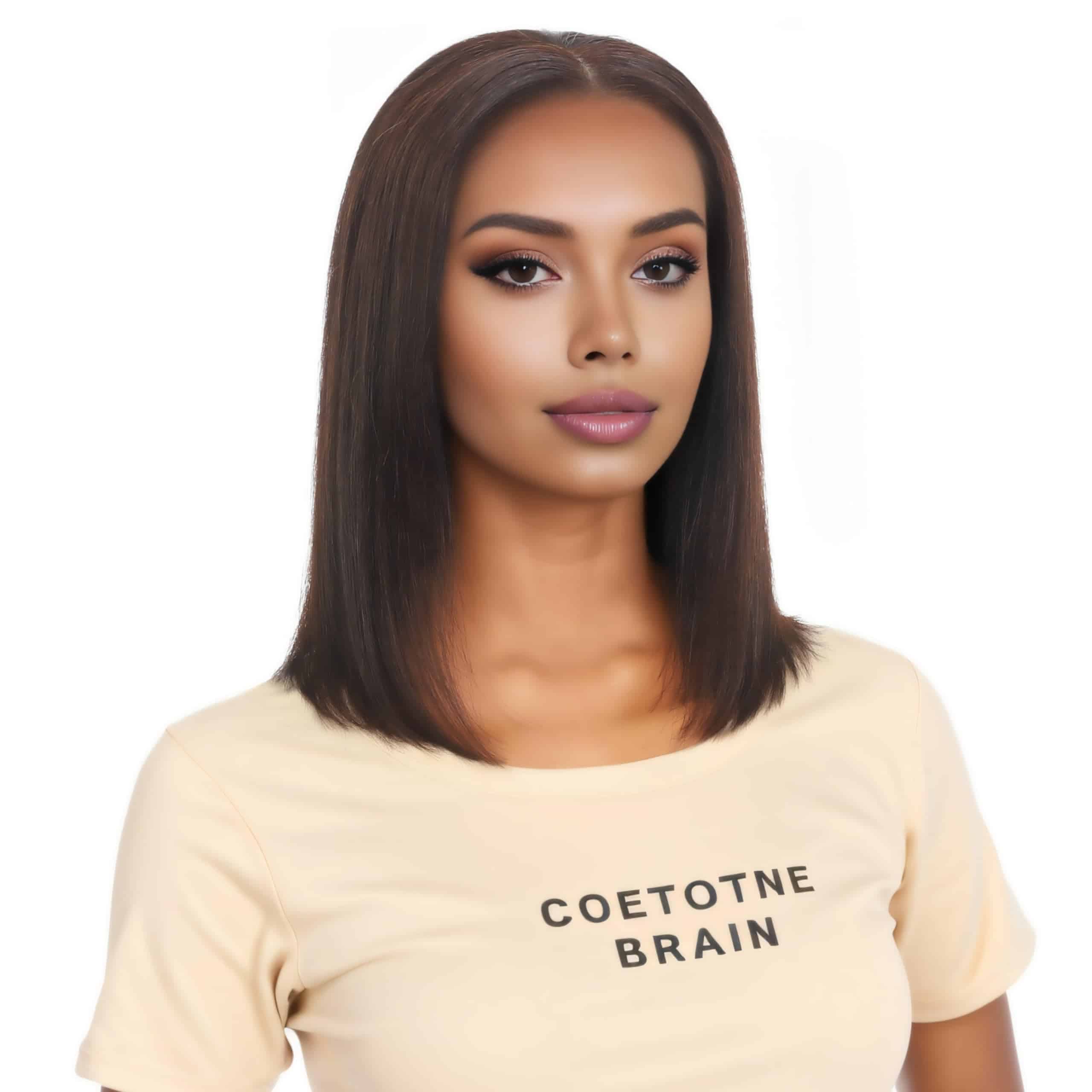 Pelucas Bob LECIPO de 12 Pulgadas de Cabello -Marrón - Imagen 4