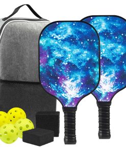 Paletas de Pickleball, Raquetas Azules con 4 Pelotas de