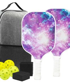 Paletas de Pickleball Pack de 2, Paletas Moradas con 4