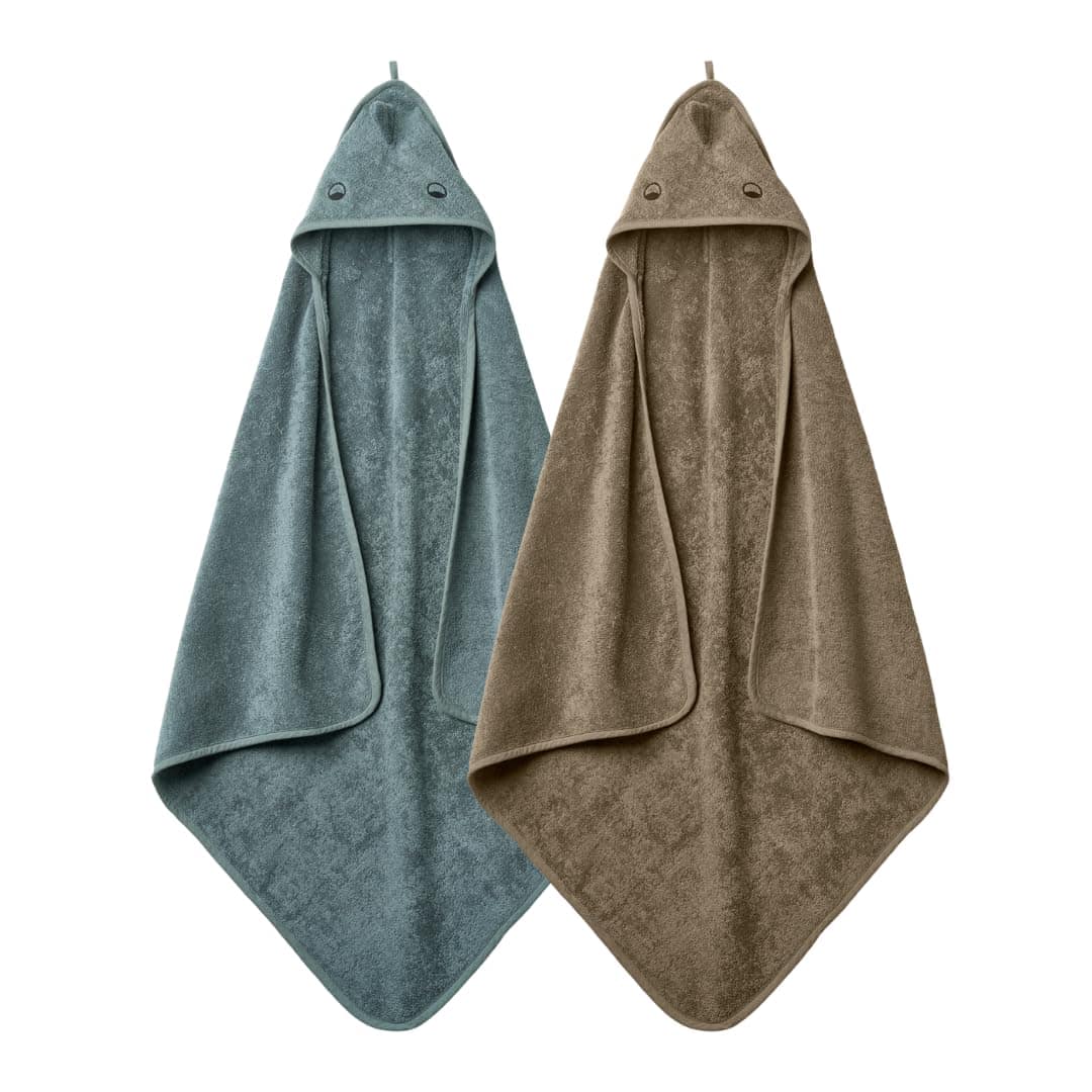 Toalla con Capucha para Bebé - Toallas de -Toalla Dino Green
