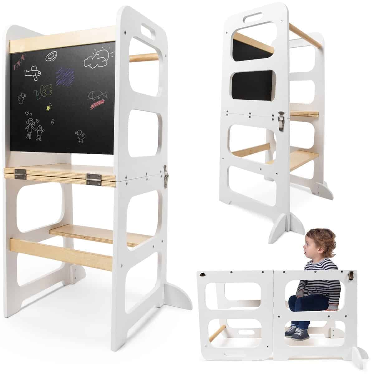 Taburete para Niños Resistente para Cocina - Torre Plegable