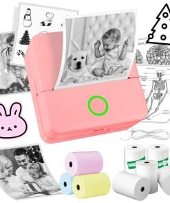 Impresora de Etiquetas Portátil UMEIJA con 8 Rollos Mini