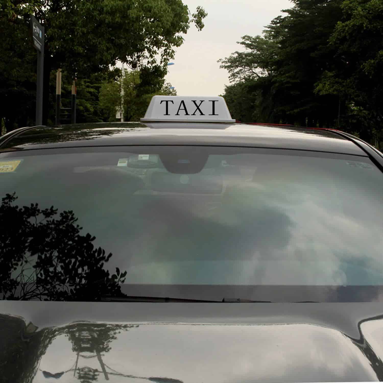 ABUKALIXIN Taxi Sign Cab Top Light Roof Driver con Batería - Imagen 4