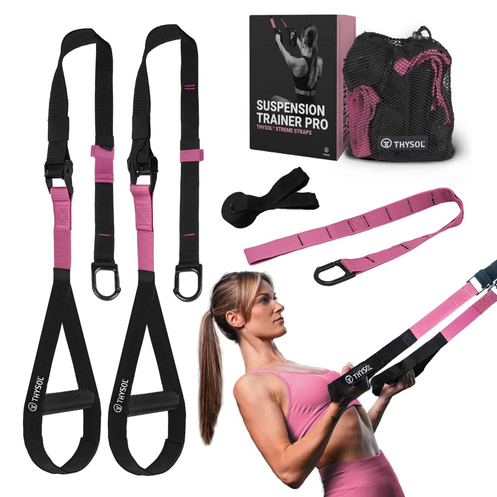 THYSOL® Resistance Trainer Pro Xtreme Straps -Pink