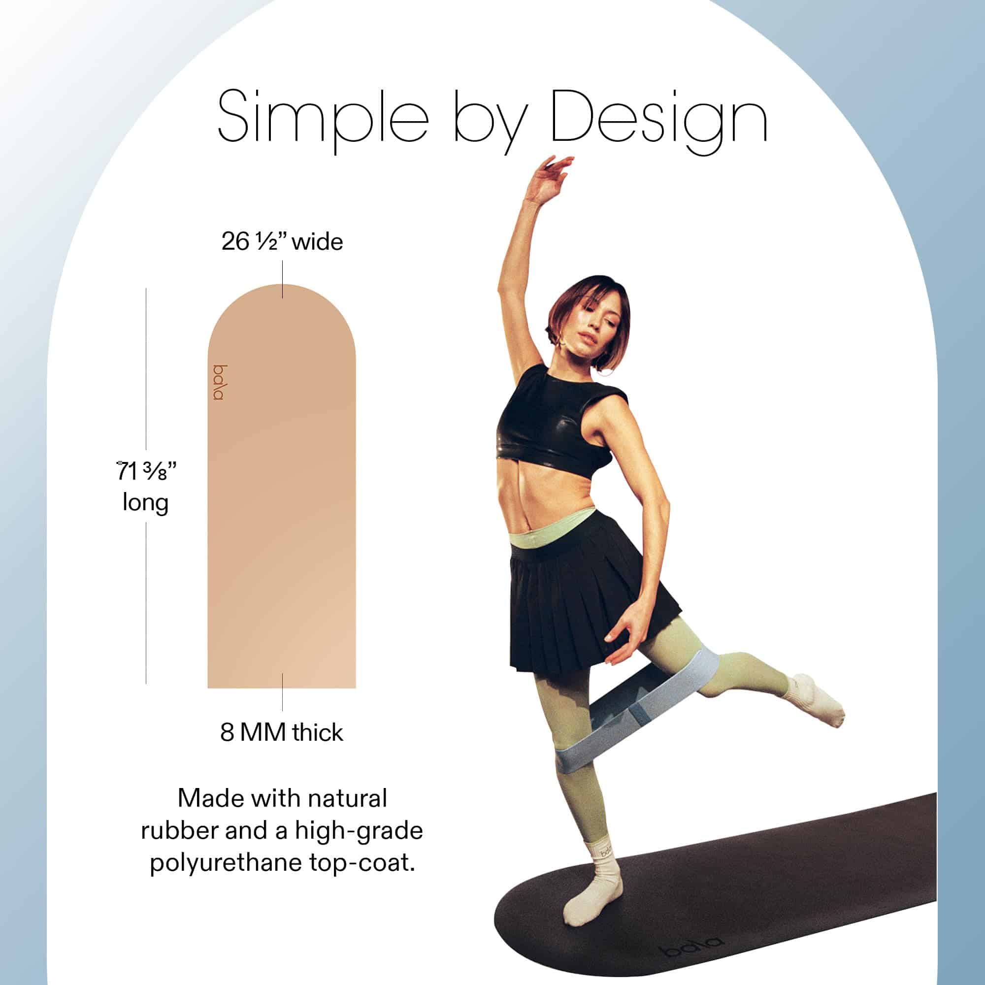 Tapete de Yoga Bala para Gimnasio en Casa, 5mm (Arena) - - Imagen 5