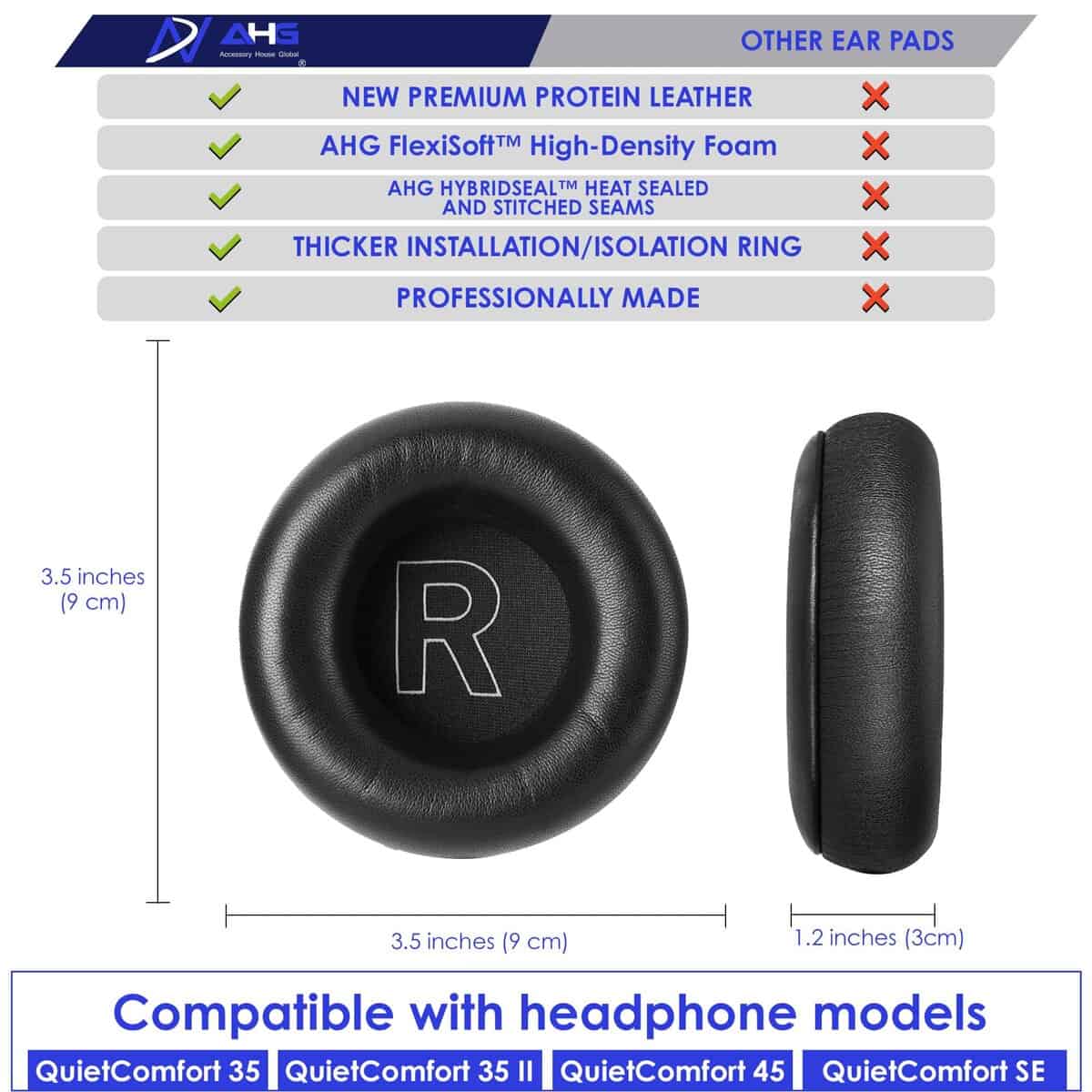 AHG Almohadillas Premium para Audífonos Compatible con Bang - Imagen 7