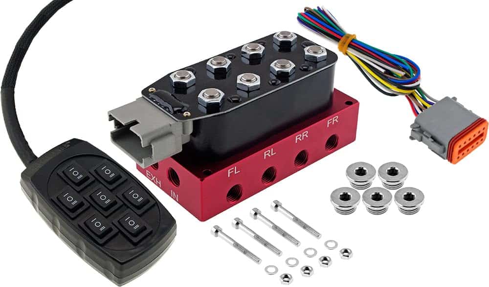 Vixen Manifold de Válvula de Suspensión de Aire 1/4" NPT